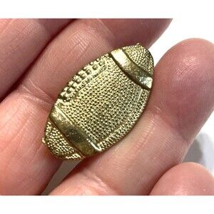 Football Lapel Pin Tie Tack Gold Tone